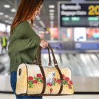 New Zealand Aotearoa Cockatoo Travel Bag Maori Pattern With Pohutukawa Flowers