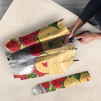 New Zealand Aotearoa Cockatoo Umbrella Maori Pattern With Pohutukawa Flowers