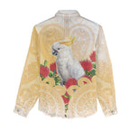 New Zealand Aotearoa Cockatoo Women Casual Shirt Maori Pattern With Pohutukawa Flowers