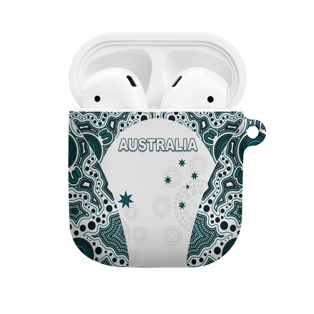 Australia Rugby 2026 AirPods Case Go Wallabies Aboriginal Pattern White Version - Aussie Hoodie
