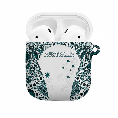 Australia Rugby 2026 AirPods Case Go Wallabies Aboriginal Pattern White Version - Aussie Hoodie
