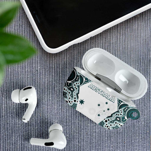 Australia Rugby 2026 AirPods Case Go Wallabies Aboriginal Pattern White Version - Aussie Hoodie