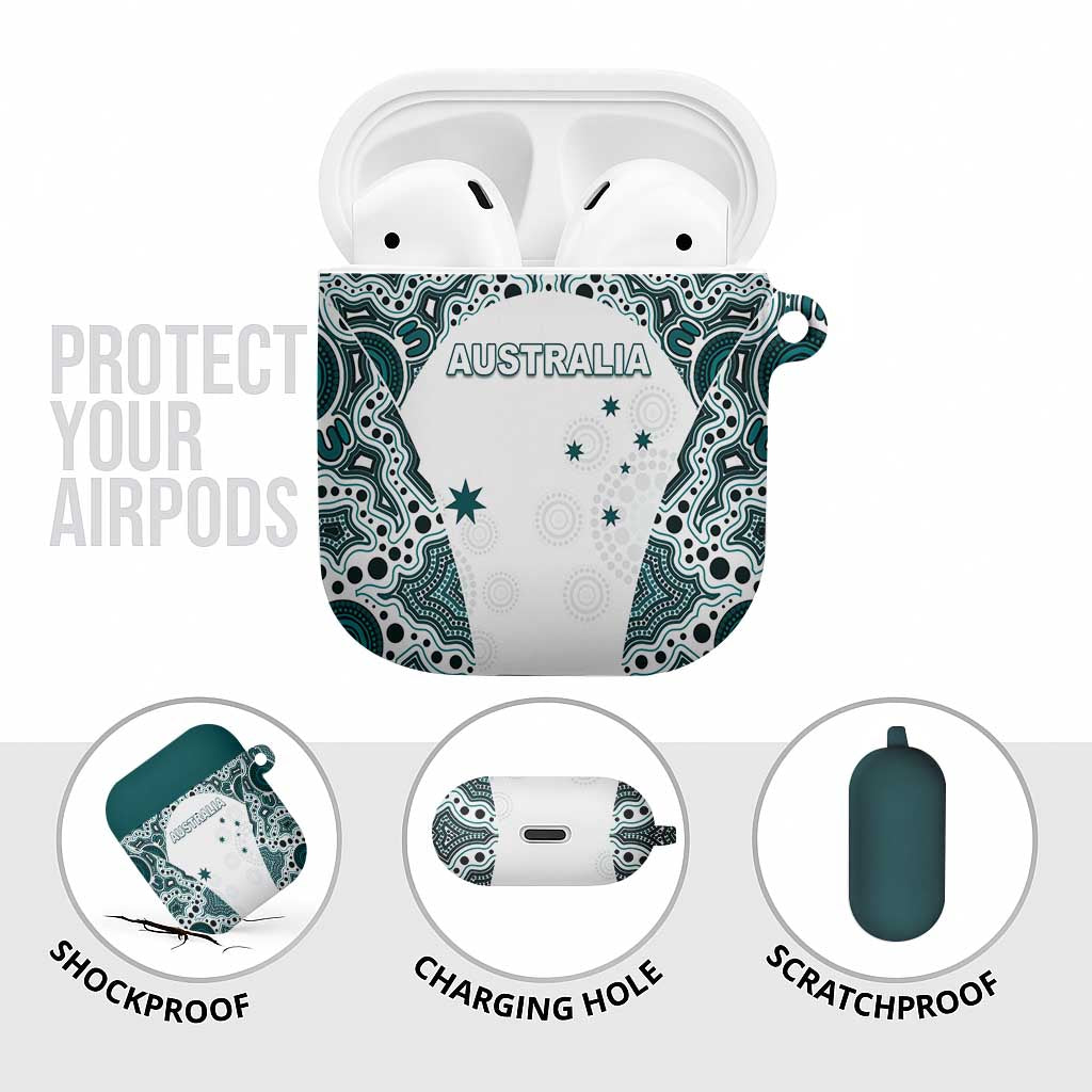 Australia Rugby 2026 AirPods Case Go Wallabies Aboriginal Pattern White Version - Aussie Hoodie