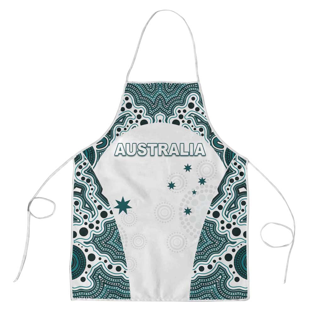 Australia Rugby 2026 Apron Go Wallabies Aboriginal Pattern White Version - Aussie Hoodie