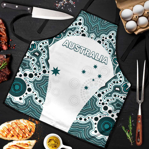 Australia Rugby 2026 Apron Go Wallabies Aboriginal Pattern White Version - Aussie Hoodie
