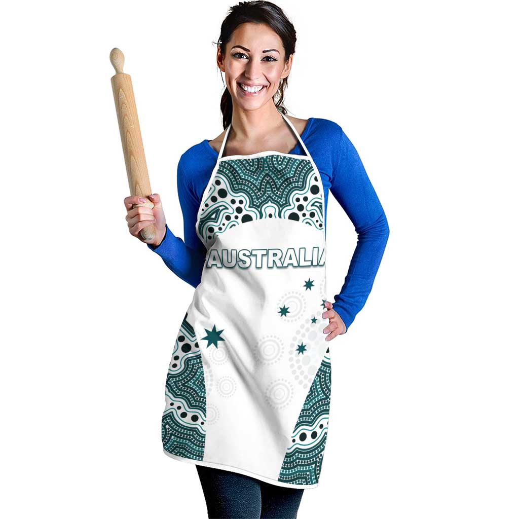 Australia Rugby 2026 Apron Go Wallabies Aboriginal Pattern White Version - Aussie Hoodie