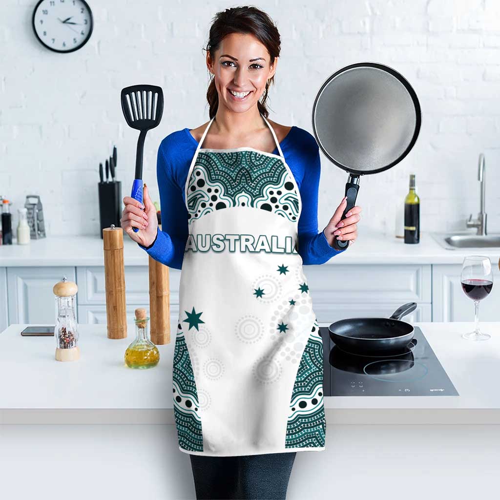 Australia Rugby 2026 Apron Go Wallabies Aboriginal Pattern White Version - Aussie Hoodie