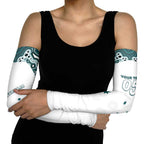 Custom Australia Rugby 2026 Arm Sleeves Go Wallabies Aboriginal Pattern White Version - Aussie Hoodie