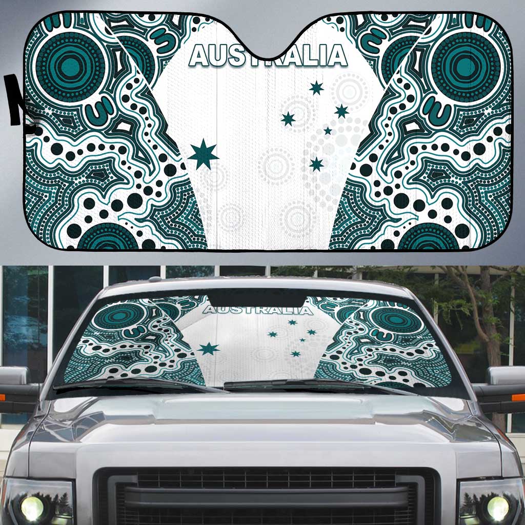 Australia Rugby 2026 Auto Sun Shade Go Wallabies Aboriginal Pattern White Version - Aussie Hoodie