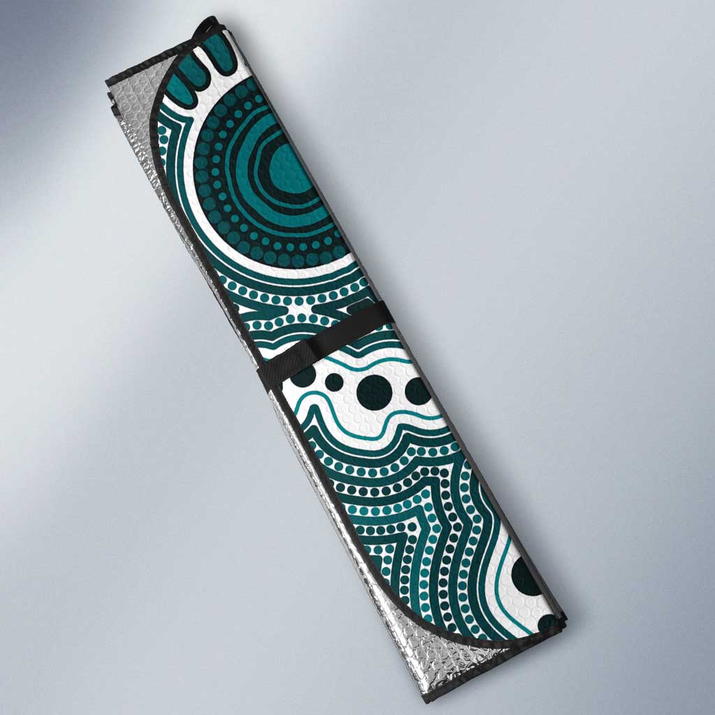 Australia Rugby 2026 Auto Sun Shade Go Wallabies Aboriginal Pattern White Version - Aussie Hoodie