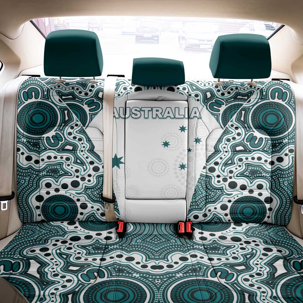 Australia Rugby 2026 Back Car Seat Cover Go Wallabies Aboriginal Pattern White Version - Aussie Hoodie