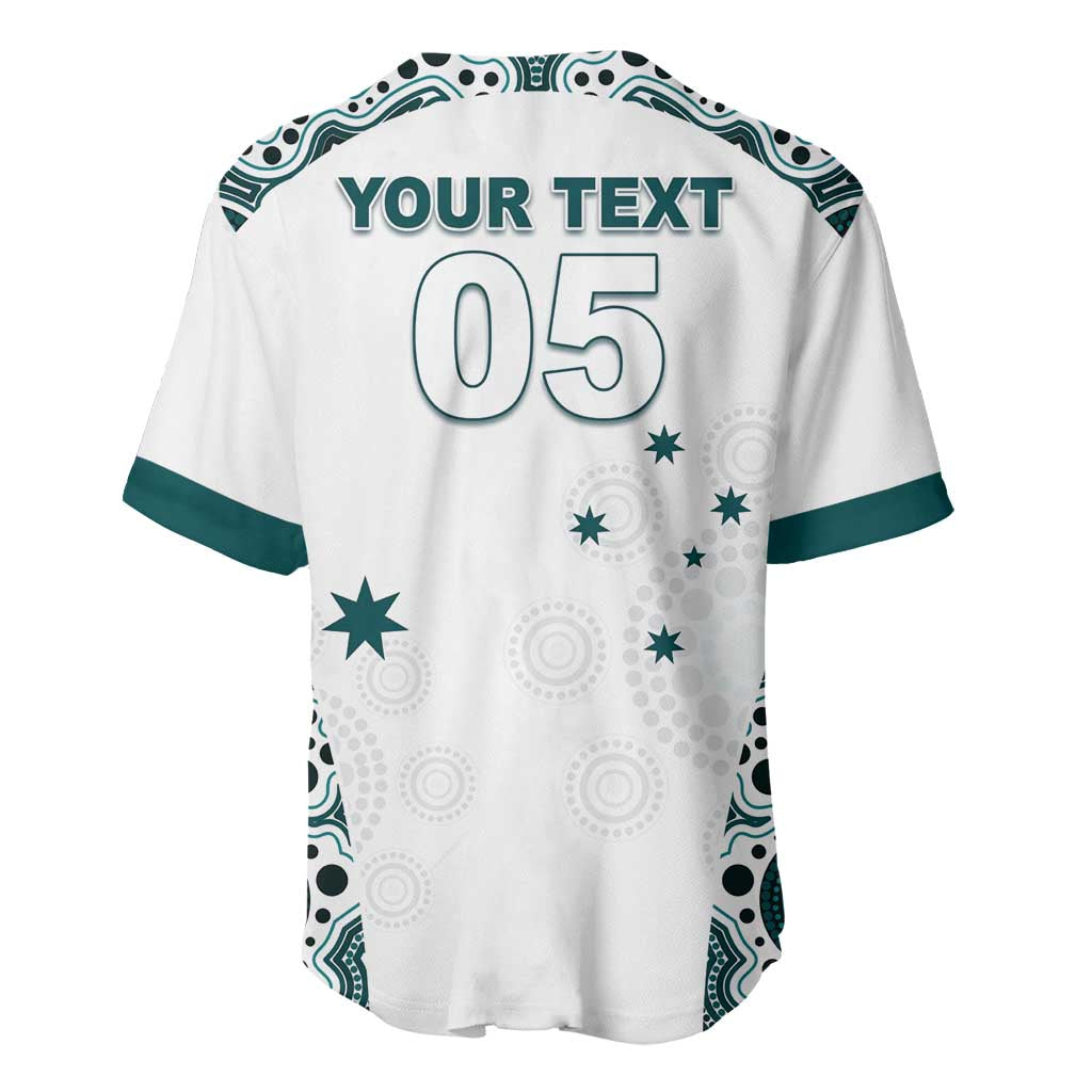 Custom Australia Rugby 2026 Baseball Jersey Go Wallabies Aboriginal Pattern White Version - Aussie Hoodie