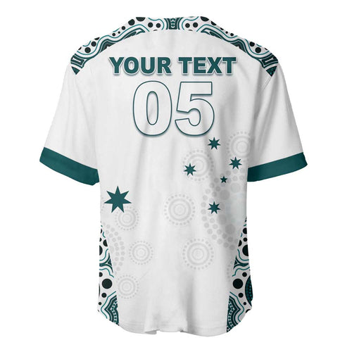Custom Australia Rugby 2026 Baseball Jersey Go Wallabies Aboriginal Pattern White Version - Aussie Hoodie