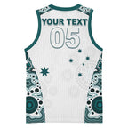 Custom Australia Rugby 2026 Basketball Jersey Go Wallabies Aboriginal Pattern White Version - Aussie Hoodie
