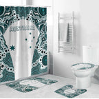 Australia Rugby 2026 Bathroom Set Go Wallabies Aboriginal Pattern White Version - Aussie Hoodie