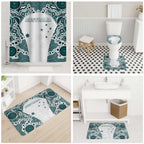 Australia Rugby 2026 Bathroom Set Go Wallabies Aboriginal Pattern White Version - Aussie Hoodie