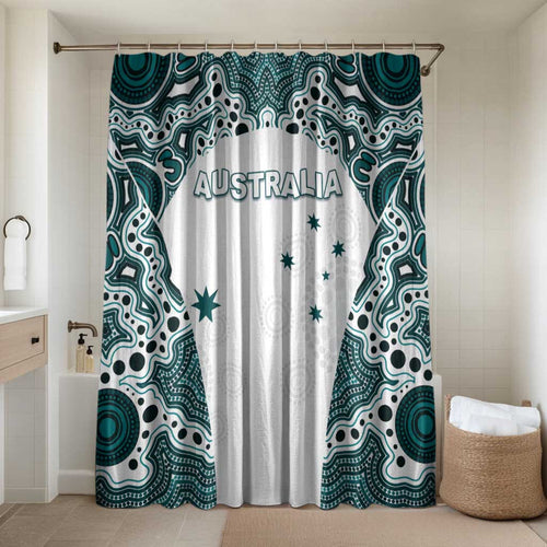 Australia Rugby 2026 Bathroom Set Go Wallabies Aboriginal Pattern White Version - Aussie Hoodie