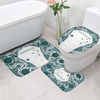 Australia Rugby 2026 Bathroom Set Go Wallabies Aboriginal Pattern White Version - Aussie Hoodie