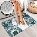 Australia Rugby 2026 Bathroom Set Go Wallabies Aboriginal Pattern White Version - Aussie Hoodie