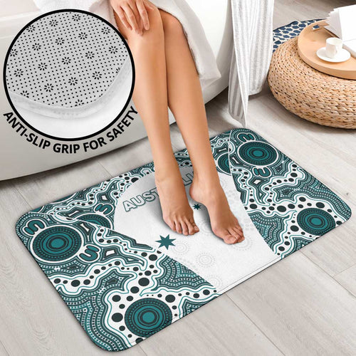 Australia Rugby 2026 Bathroom Set Go Wallabies Aboriginal Pattern White Version - Aussie Hoodie