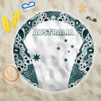 Australia Rugby 2026 Beach Blanket Go Wallabies Aboriginal Pattern White Version - Aussie Hoodie