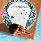 Australia Rugby 2026 Beach Blanket Go Wallabies Aboriginal Pattern White Version - Aussie Hoodie