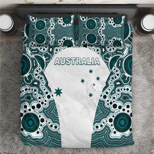 Australia Rugby 2026 Bedding Set Go Wallabies Aboriginal Pattern White Version - Aussie Hoodie
