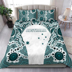Australia Rugby 2026 Bedding Set Go Wallabies Aboriginal Pattern White Version - Aussie Hoodie