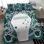 Australia Rugby 2026 Bedding Set Go Wallabies Aboriginal Pattern White Version - Aussie Hoodie