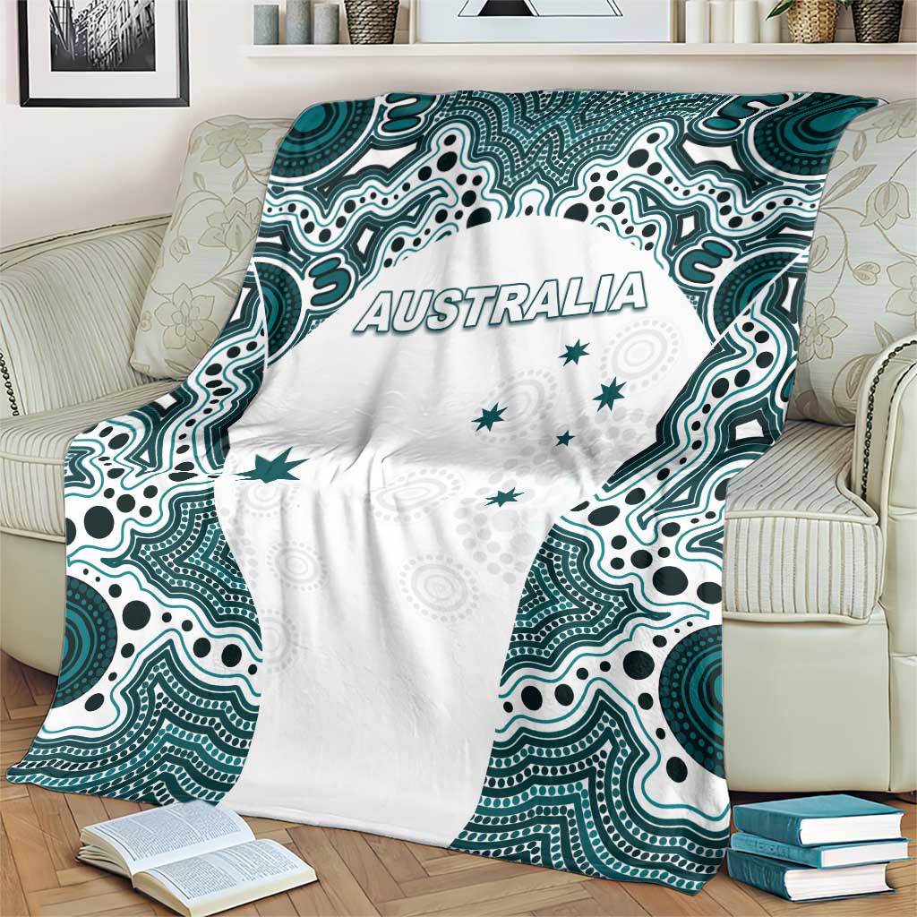 Australia Rugby 2026 Blanket Go Wallabies Aboriginal Pattern White Version - Aussie Hoodie