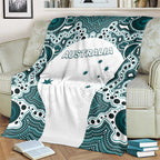 Australia Rugby 2026 Blanket Go Wallabies Aboriginal Pattern White Version - Aussie Hoodie