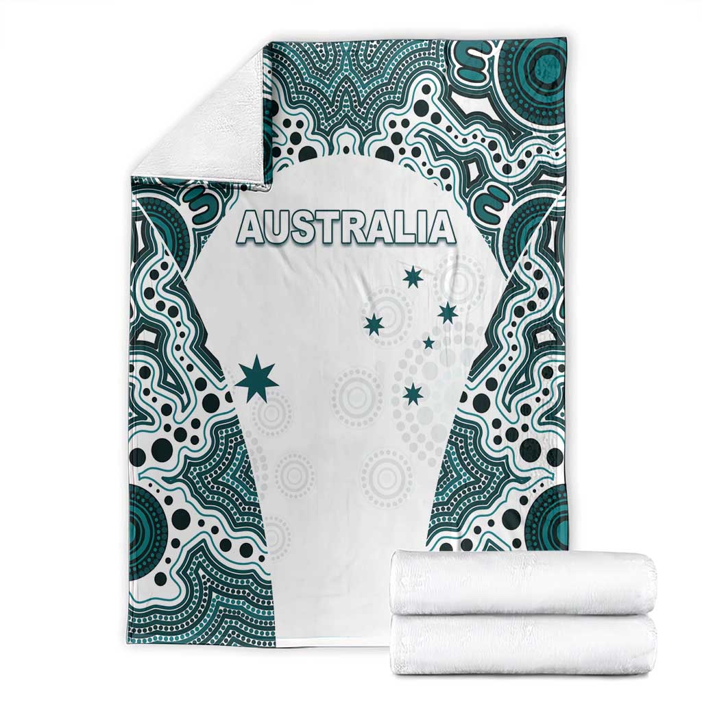 Australia Rugby 2026 Blanket Go Wallabies Aboriginal Pattern White Version - Aussie Hoodie