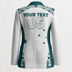Custom Australia Rugby 2026 Blazer Go Wallabies Aboriginal Pattern White Version - Aussie Hoodie
