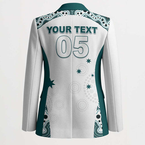 Custom Australia Rugby 2026 Blazer Go Wallabies Aboriginal Pattern White Version - Aussie Hoodie