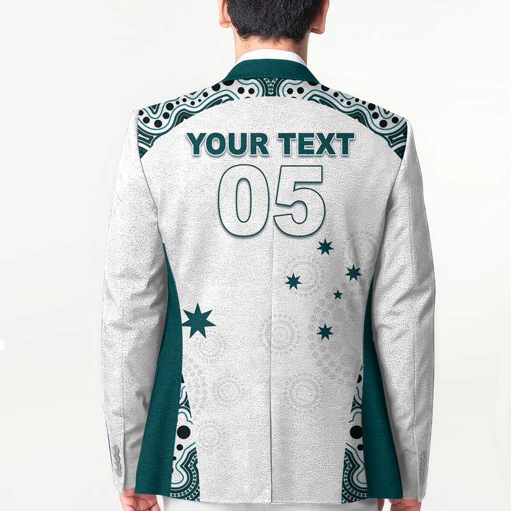 Custom Australia Rugby 2026 Blazer Go Wallabies Aboriginal Pattern White Version - Aussie Hoodie