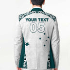 Custom Australia Rugby 2026 Blazer Go Wallabies Aboriginal Pattern White Version - Aussie Hoodie