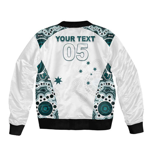 Custom Australia Rugby 2026 Bomber Jacket Go Wallabies Aboriginal Pattern White Version - Aussie Hoodie
