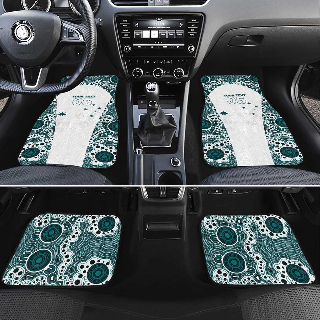 Custom Australia Rugby 2026 Car Mats Go Wallabies Aboriginal Pattern White Version - Aussie Hoodie