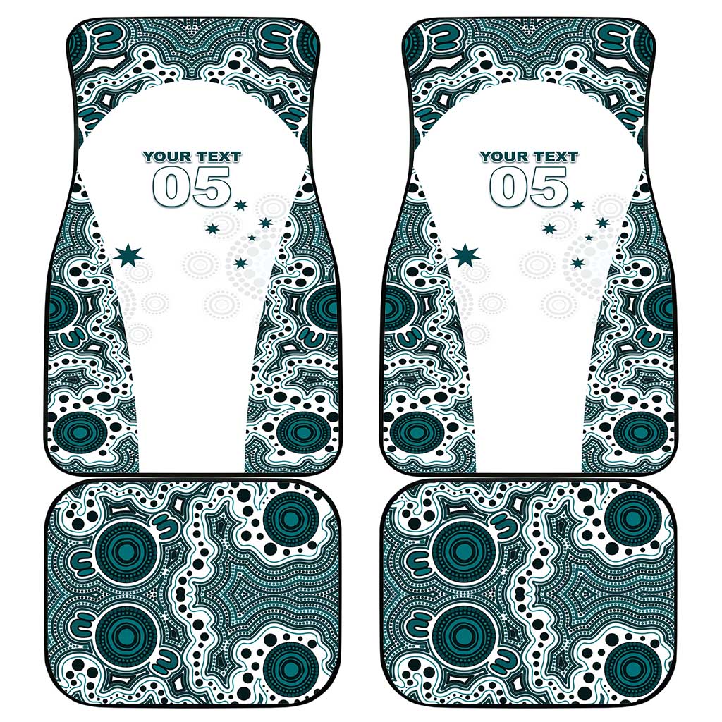 Custom Australia Rugby 2026 Car Mats Go Wallabies Aboriginal Pattern White Version - Aussie Hoodie