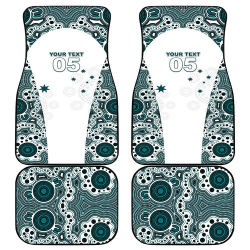 Custom Australia Rugby 2026 Car Mats Go Wallabies Aboriginal Pattern White Version - Aussie Hoodie