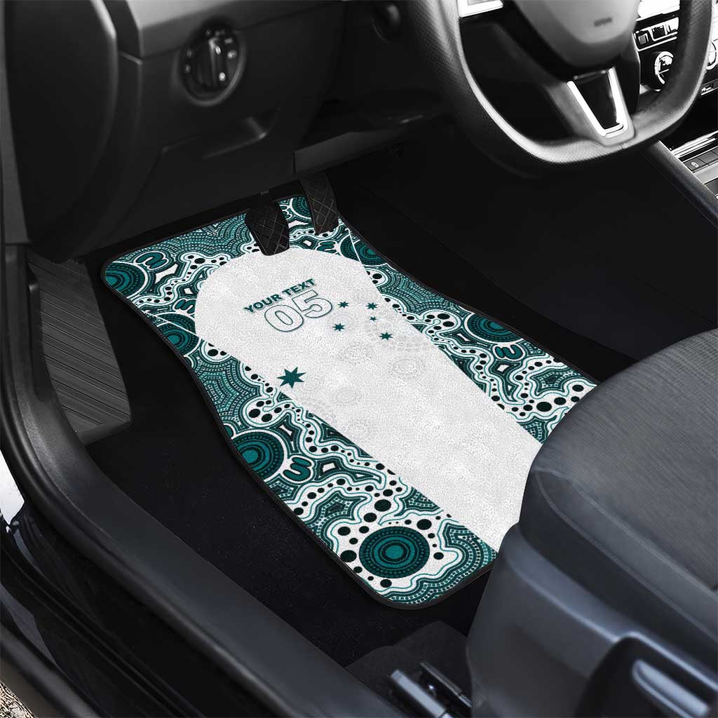 Custom Australia Rugby 2026 Car Mats Go Wallabies Aboriginal Pattern White Version - Aussie Hoodie