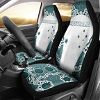 Australia Rugby 2026 Car Seat Cover Go Wallabies Aboriginal Pattern White Version - Aussie Hoodie