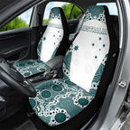 Australia Rugby 2026 Car Seat Cover Go Wallabies Aboriginal Pattern White Version - Aussie Hoodie