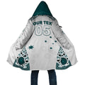 Custom Australia Rugby 2026 Cloak Go Wallabies Aboriginal Pattern White Version - Aussie Hoodie