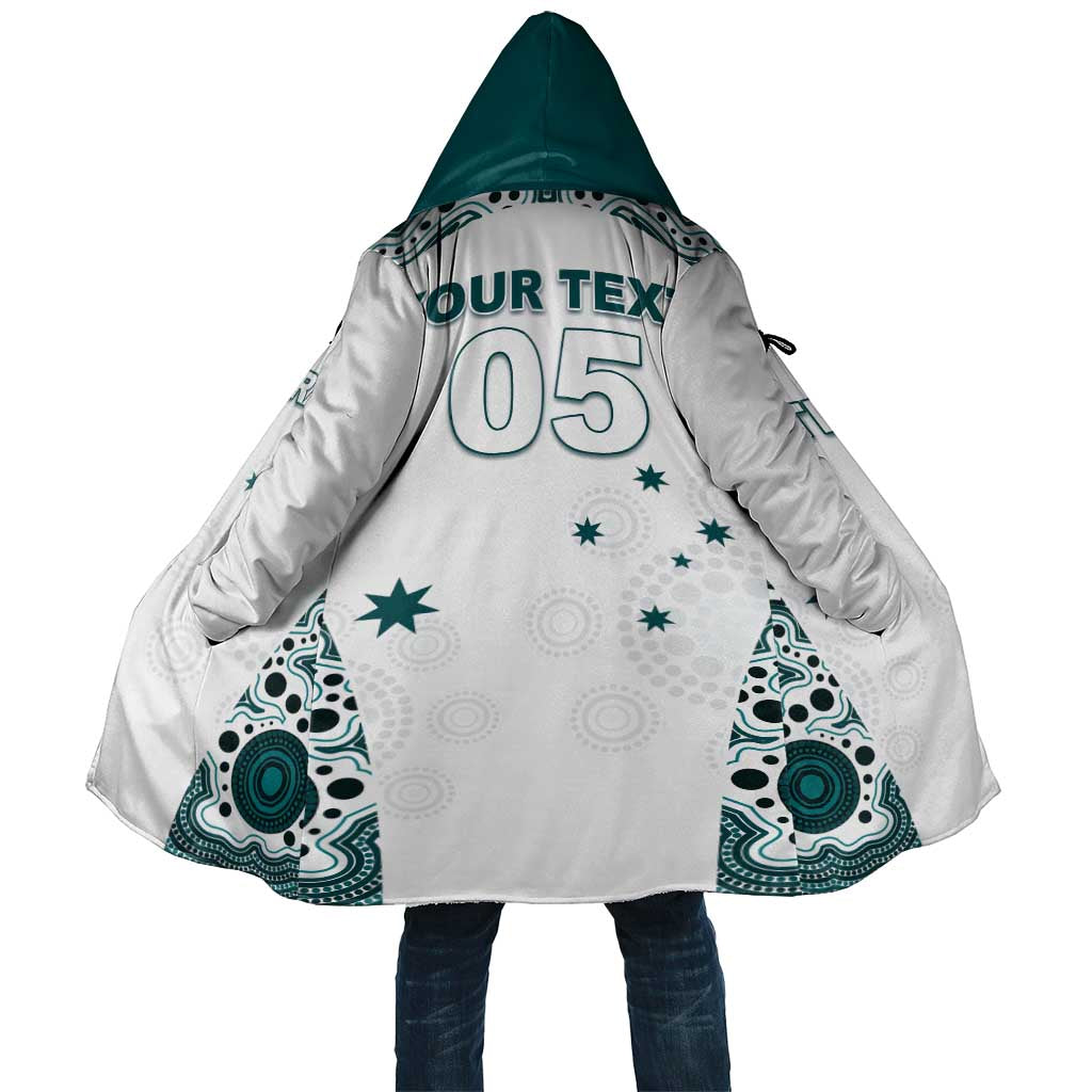 Custom Australia Rugby 2026 Cloak Go Wallabies Aboriginal Pattern White Version - Aussie Hoodie