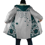 Custom Australia Rugby 2026 Cloak Go Wallabies Aboriginal Pattern White Version - Aussie Hoodie