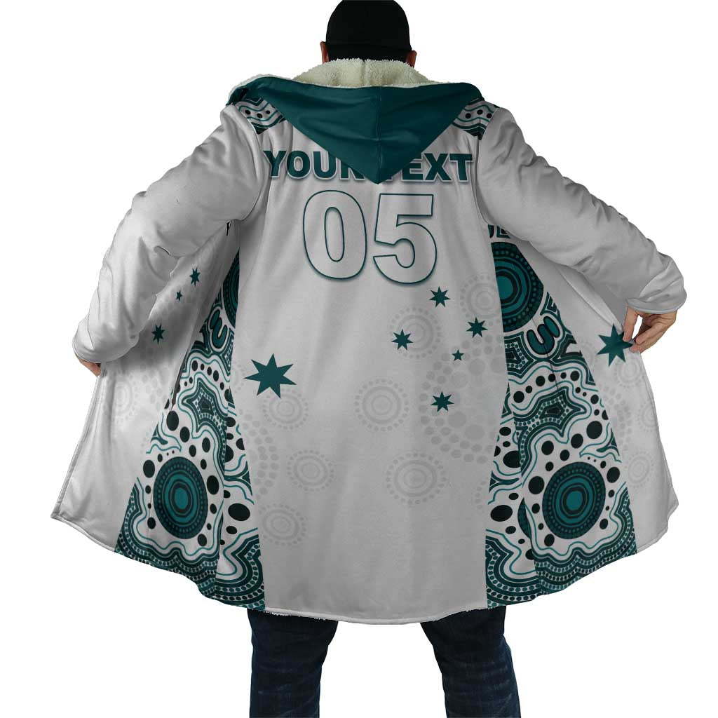 Custom Australia Rugby 2026 Cloak Go Wallabies Aboriginal Pattern White Version - Aussie Hoodie