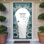 Custom Australia Rugby 2026 Door Cover Go Wallabies Aboriginal Pattern White Version - Aussie Hoodie