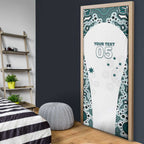 Custom Australia Rugby 2026 Door Cover Go Wallabies Aboriginal Pattern White Version - Aussie Hoodie