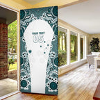 Custom Australia Rugby 2026 Door Cover Go Wallabies Aboriginal Pattern White Version - Aussie Hoodie